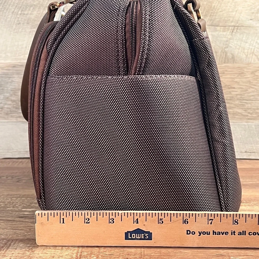 London Fog Kensington 360 17” Deluxe Cabin Bag NWT Brown Carry On Weekender Tote - Picture 12 of 16